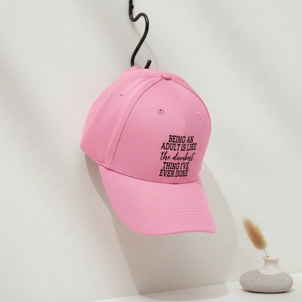 Funny Adult Baseball Cap, Printed with Funny Words. Polyester, Adjustable & Breathable. Unisex Casual Hat for Outdoor Sports.