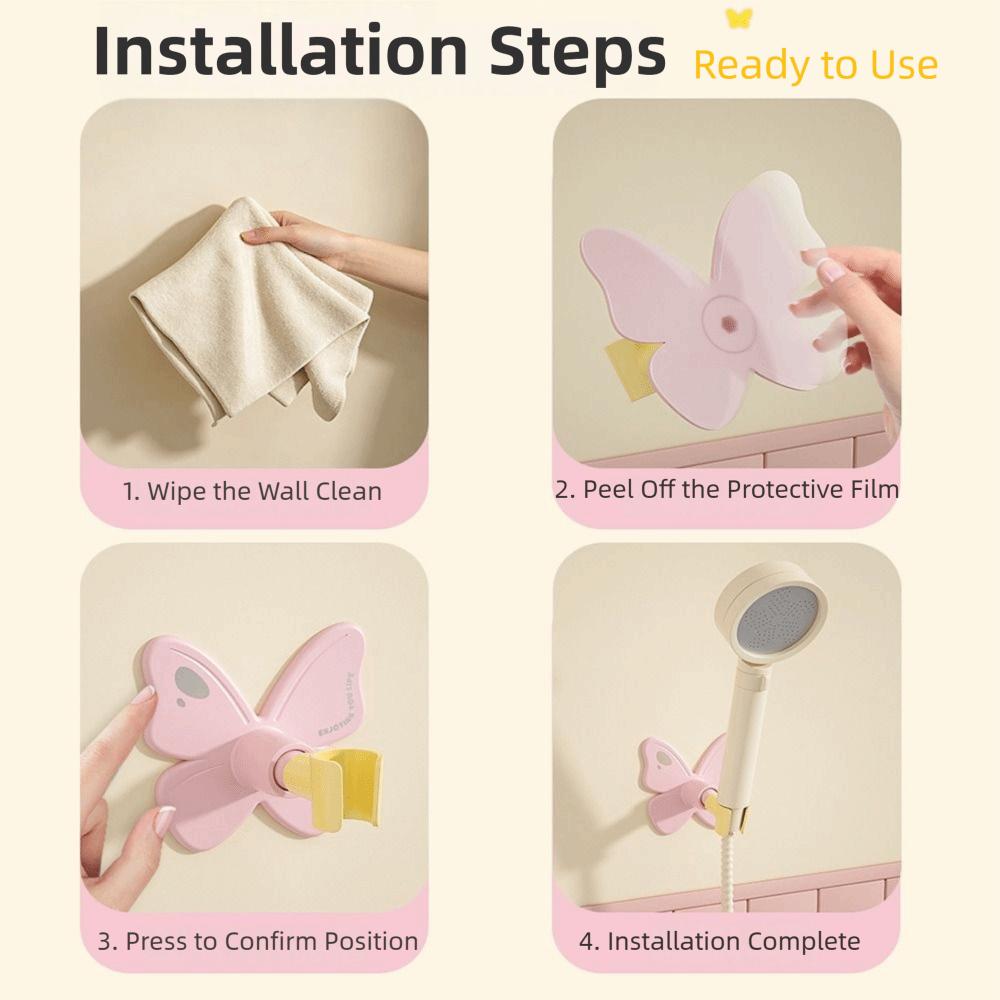 360° Adjustable Creative Shower Head Bracket Cartoon Wall Mounted Shower Base Home Use