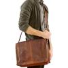 Men's Genuine Vintage Leather Messenger Bag Shoulder Laptop Bag Briefcase