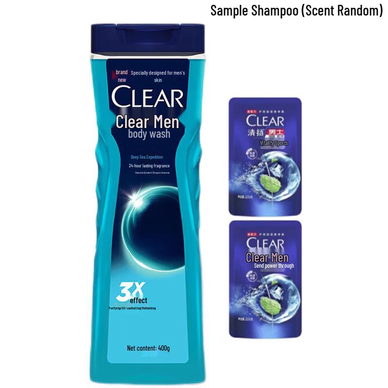 

Clear Men s Sea Adventure Oil Control Shower Gel & Shampoo Set