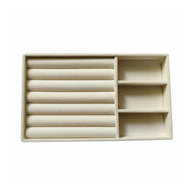 Velvets Jewelry Organiser Earrings Bracelets Necklaces Rings Display Stand Elegant Showcase Tray for Accessories