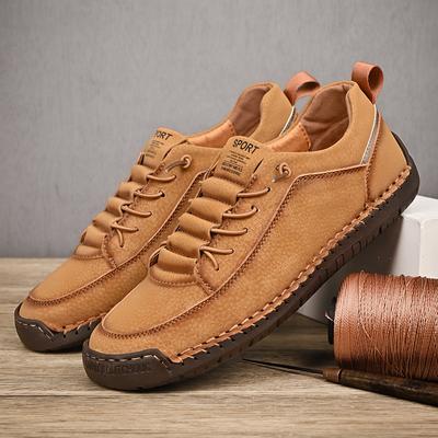 Sapatos masculinos feitos à mão Sapatos casuais de couro Mocassins masculinos Conforto para caminhada Sapatos de direção Mocassins Sapatos masculinos sem salto
