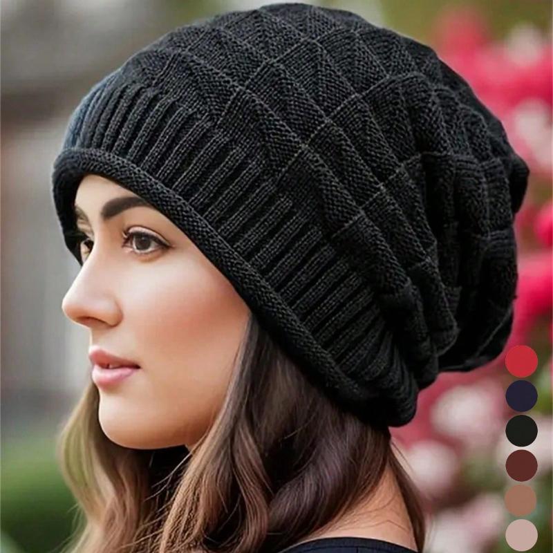1/2 vnt. Klostyta kepurė-beanie, Moteriška megzta kepurė, Korėjietiško stiliaus, Vienasluoksnė, Universali pavasariui ir vasarai