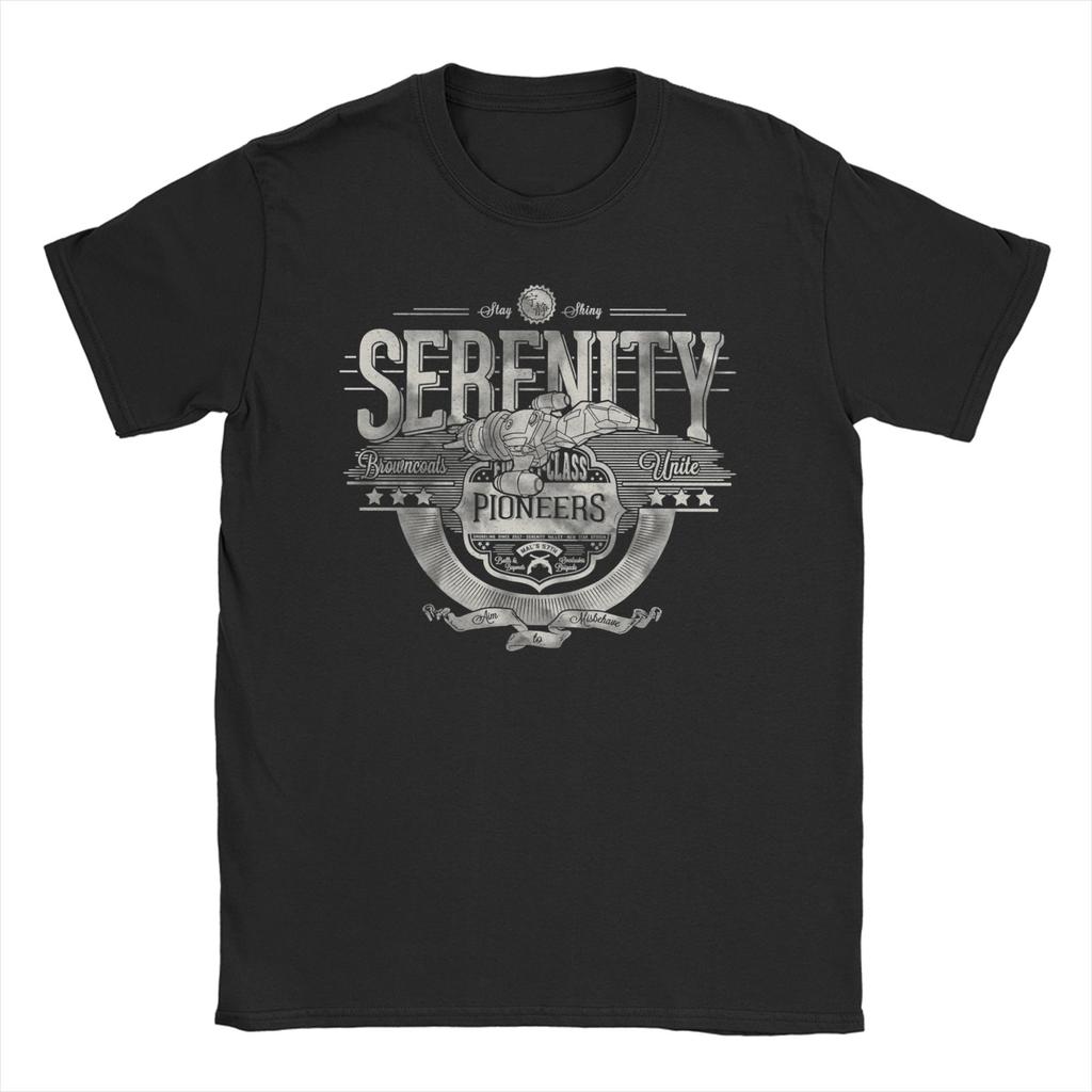 Unisex Unisex TShirt Firefly Serenity Double rainbow Pure Cotton Tee Shirt Short Sleeve T Shirt Crewneck Clothing Gift Idea