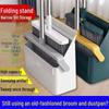 Folding Broom & Dustpan Set with Soft Bristles for Home