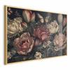Poster - Flowers On a Turquoise Background
