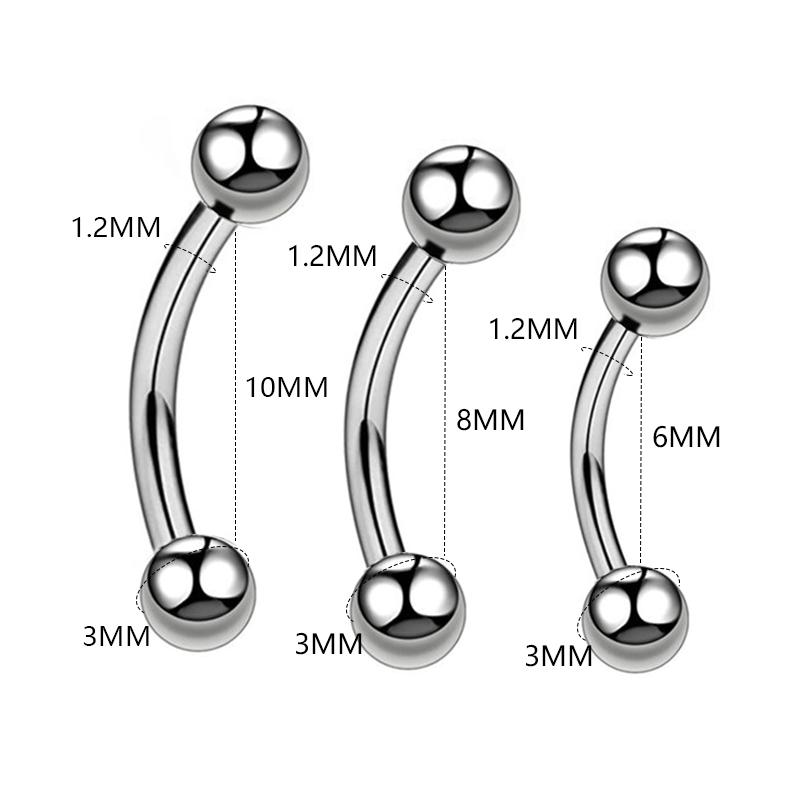40PCS Surgical Steel Body Piercing Jewelry Lot Bulk Nose Ring Tongue Bar Lot Eyebrow Labret Piercing Set Horseshoe Ring Lot Pack 3