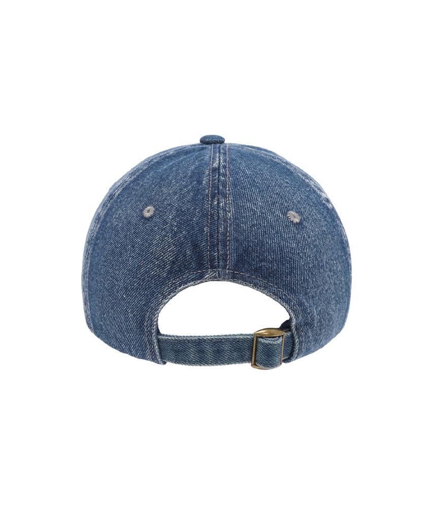 Pimadajiwin Denim Lettering Ballcap_[Medium Blue]