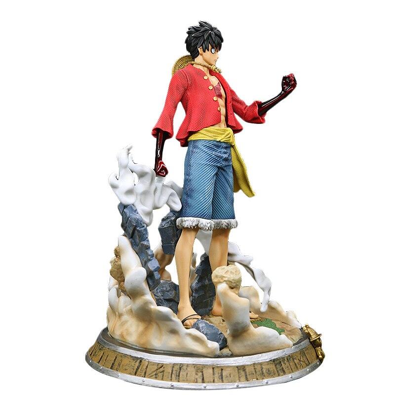 One Piece Straw  Monkey Luffy Action Figure 37cm Model Anime Prototype Statue Collection Toy Desktop Decoration Figma