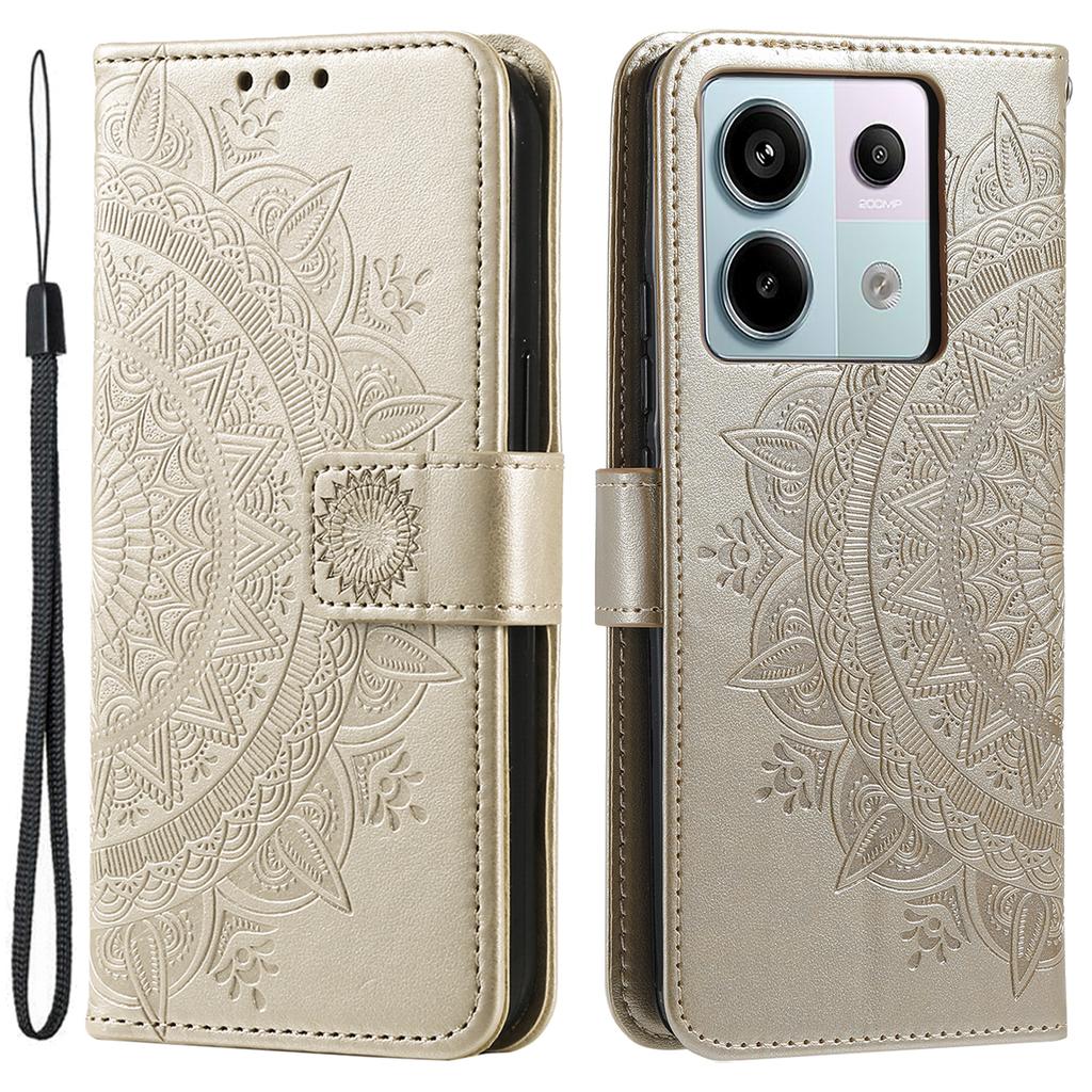 For Xiaomi Redmi Note 13 Pro 5G/Poco X6 5G Case Mandala Flower Leather Wallet Cover