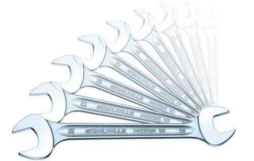 Stahlwille 10/8" Double-Ended Wrench Set of 8 with Tool Bag [Parallel Import]