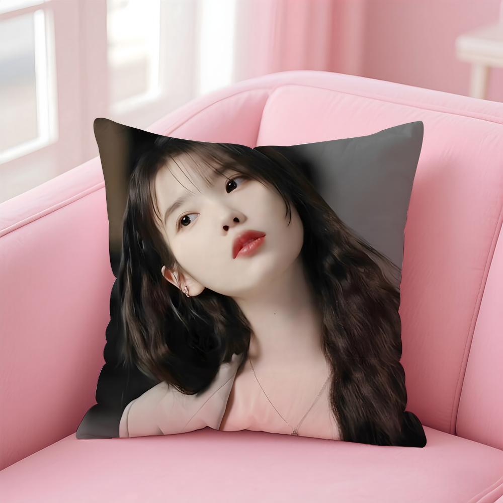 singer versatile IU LLee Jieun Cushion Cover Pillow Case Soft Skin Friendly Fabric Concealed Zipper