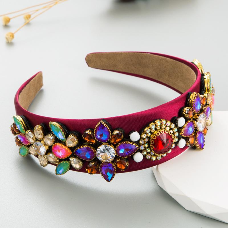 Γυναικεία βαριά βιομηχανία Full Crystal Vintage Baroque Headband Inlaid High Grade γυναικεία κορδέλα μαλλιών