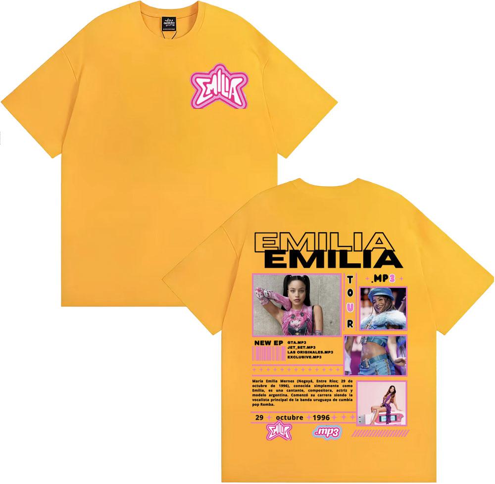Singer Emilia Mernes MP3 Tour 2025 Graphic T Shirt Men Women Fashion Aesthetic High Street T-shirts Casual O-Neck Cotton T-shirt