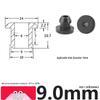 Double-Sided Silicone Wire Grommets (9mm Hole, Black, 20-Pack)