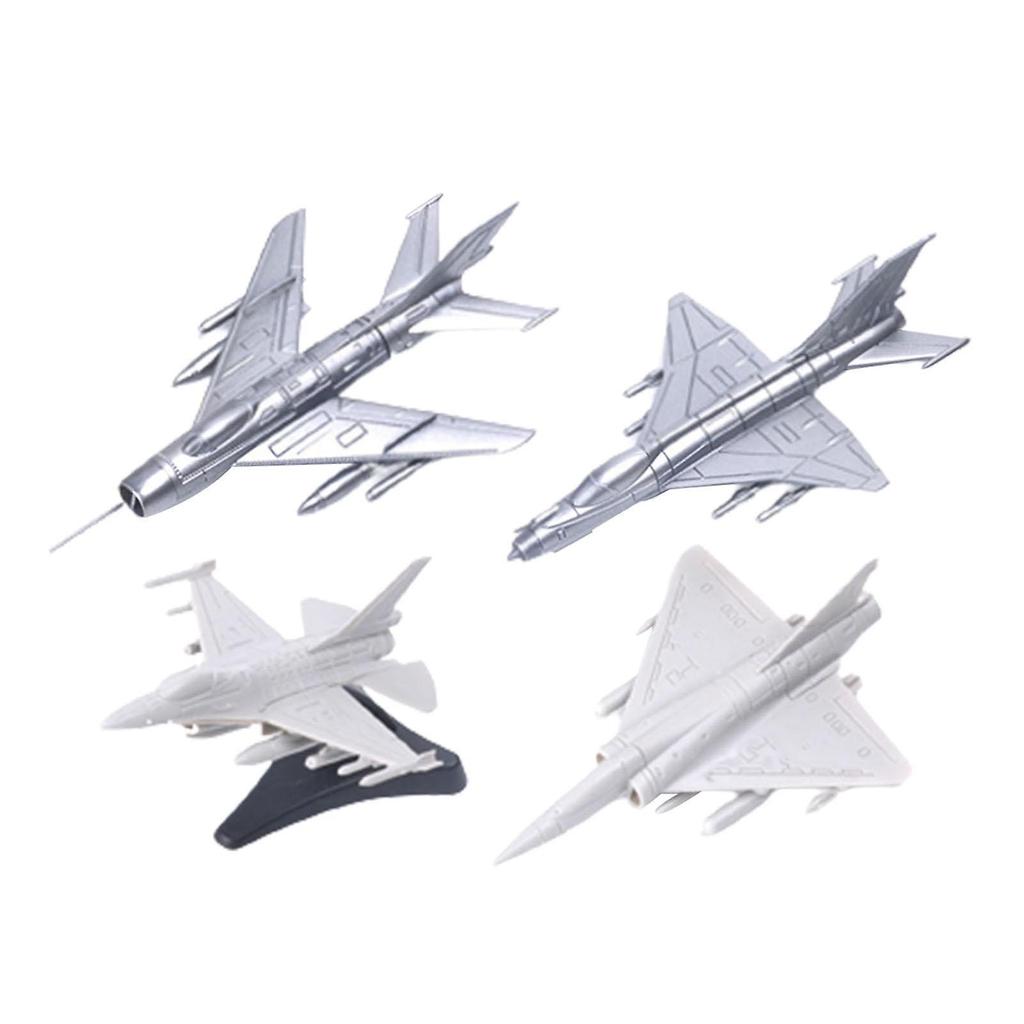 4Pcs 1/144 Plane Model Desktop Decoration Kids Toy for Bar Office