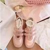 Velcro Splicing Satin New Beautiful Word Belt Casual Shoes Women Mary Jane Shoes Ballet Style