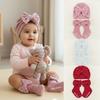 Baby Bow Headband & Socks Set - Newborn Hat & Accessory Bundle