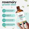 Organic Rosemary & Castor Hair Growth Oil + Scalp Massager Set - Hair Styling Oil for Dry, Itchy Scalp, Thickening & Hydration & Repair For Damaged Ha