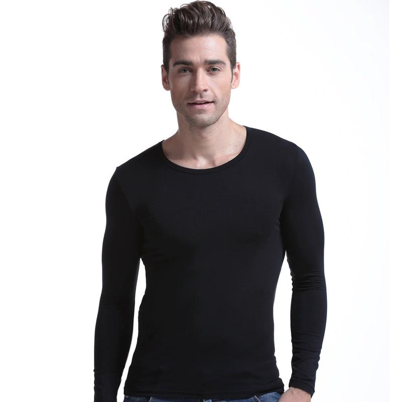 Herren Tiefer V-Ausschnitt Modal Thermisch Einteiler Basis Layer, Baumwollpullover, Dünnes Oberteil und Unterwäsche