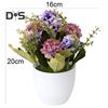 1Set Bonsai Hydrangea Artificial Plastic Office Desk Imitation Potted Flower