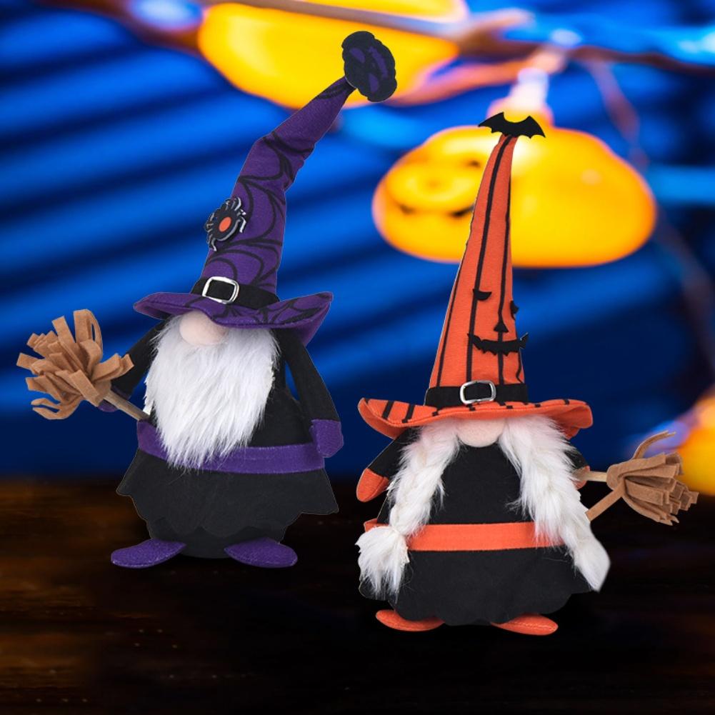 Crafted With Flocking Fabric Halloween Decorations Handcrafted Gnome