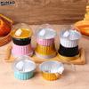 10 Stück 125 ml Ramekins mit Kuppeldeckel Aluminiumfolie Back-Desserttasse Cupcake-Muffin-Förmchen Pudding-Desserttasse für Hochzeit Geburtstag