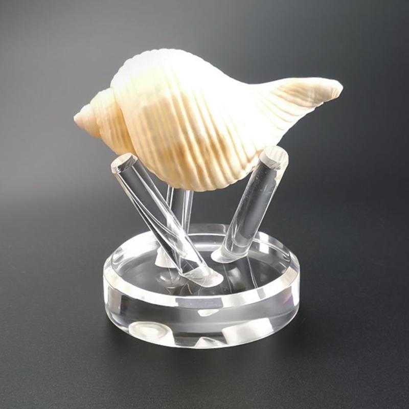 5/7cm High Three Legs Baseball Holder With Clear Base No Tool Needed Souvenirs Display Rack for Home Shop Decoration