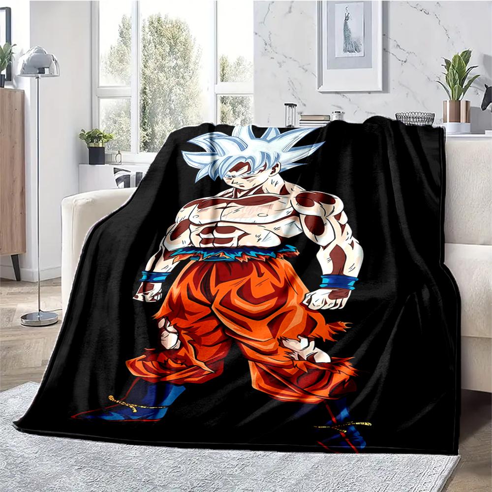 Dragon Ball Theme Printed Blanket - Perfect for Couch, Bed, Travel & Outdoor Use | Machine Washable, Cozy & Durable.