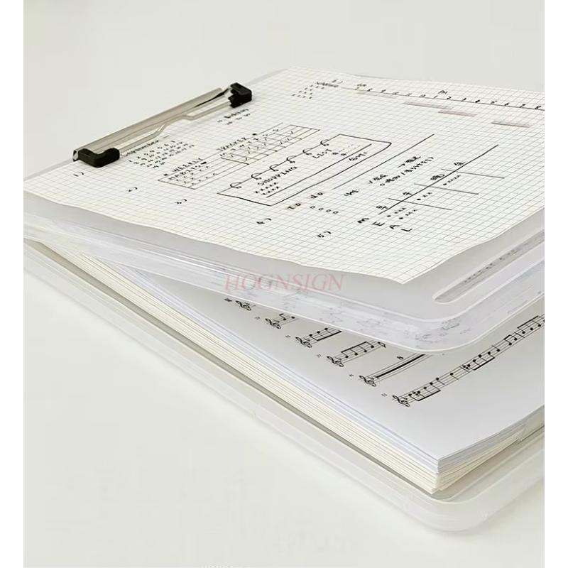 2pcs student specific board clip storage folder,Multi functional folder, writing pad, test paper storage box,