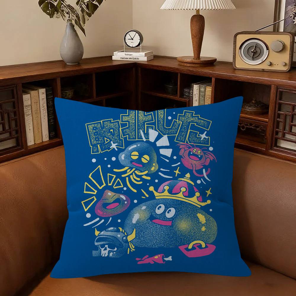 Cartoon Slime D-dragon Quest Children  pillow cover sofa cushion cover home room decoration children gift