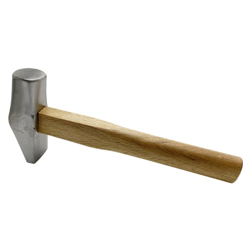 Practical Sturdy Metalworking Hammer Portable Accessory for Jewelers Supplies Flat Face Hardwood Handle Daily Use