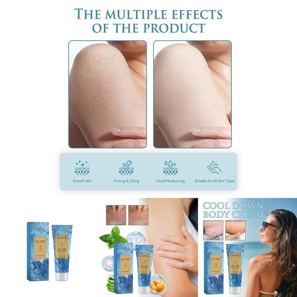 Ouhoe Moisturizing Cooling Cream For Deep Hydration And Soothing Relief From Sunburn And Dry Skin In 200g Packaging