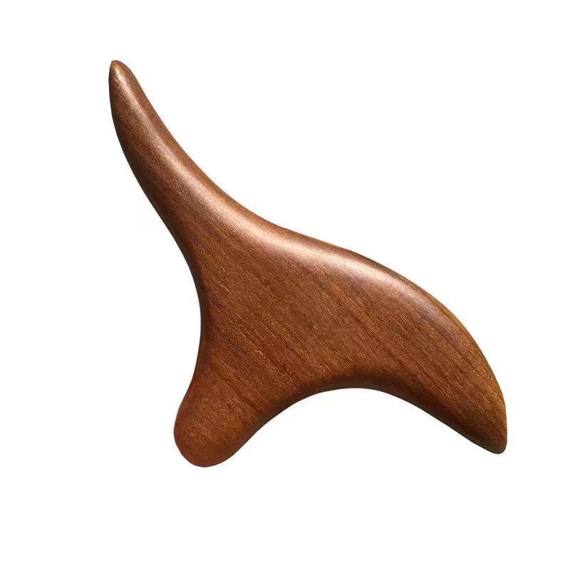 Non-Pear Wood Meridian Massage Brush: Full Body Meridian Dredging, Fat Burning, Abdomen Scraping with Pure Brass.