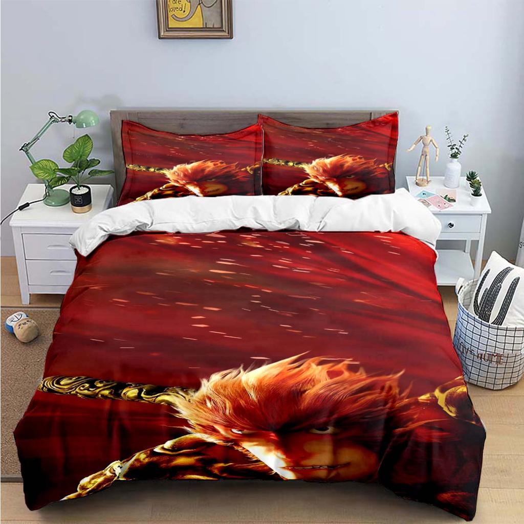 Exquisite Role The Monkey King Printed Bedding Sets Exquisite Set Duvet Cover Bed Comforter Set Bedding Set Luxury Birthday Gift
