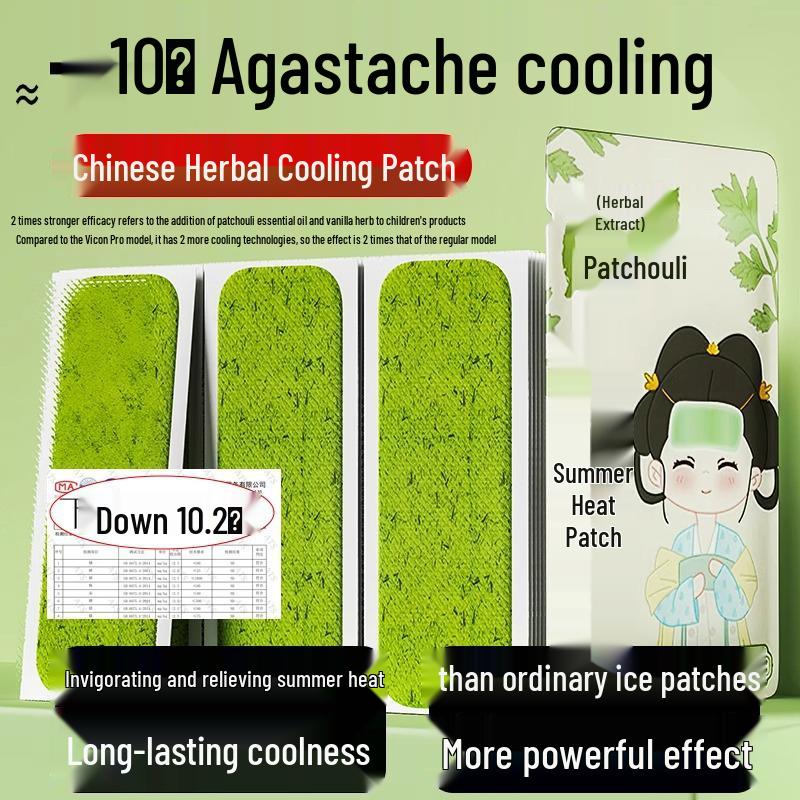 Agastache Cooling Patch: Outdoor Ice Pack for Heatstroke Prevention - Perfect for Summer, Dorms, and Mobile Phone Cooling
