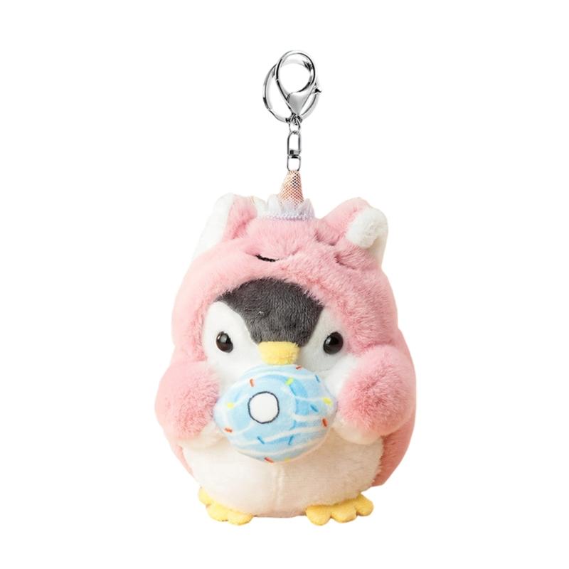 Adorable Penguins Keychain for Women Girls Handmade Soft Plush Animal Keyring For Bag Decoration And Keys