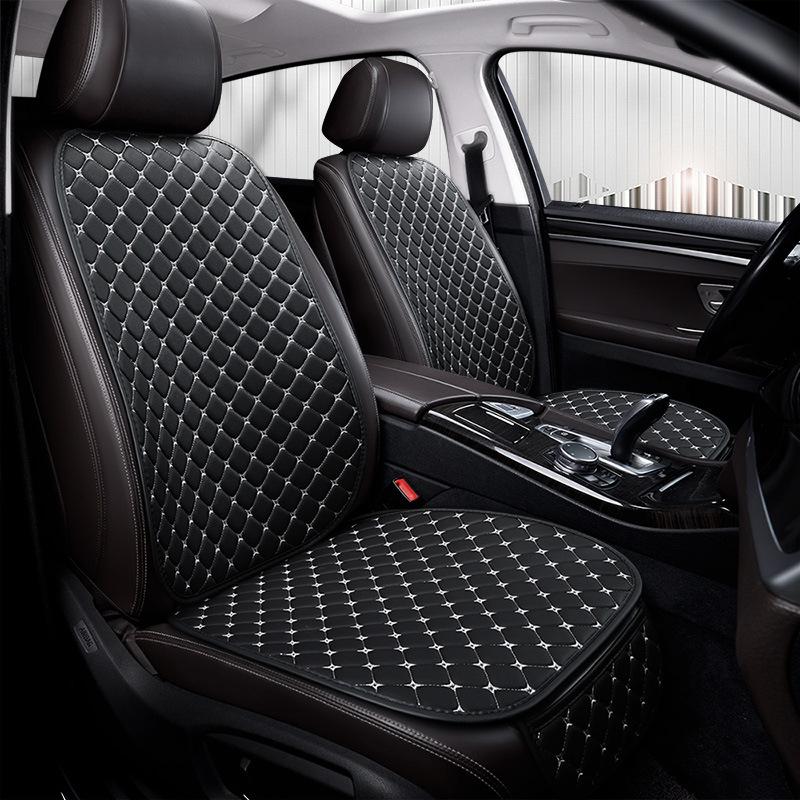 Pu Leather Car Seat Cover Universal Minimalism Soft Seat Cushion Protective Cover With Storage Pocket Car Interior Accessories