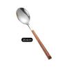 Ins tableware Internet celebrity 304 stainless steel knife and fork imitation wood grain handle steak knife and fork gift box set dessert spoon