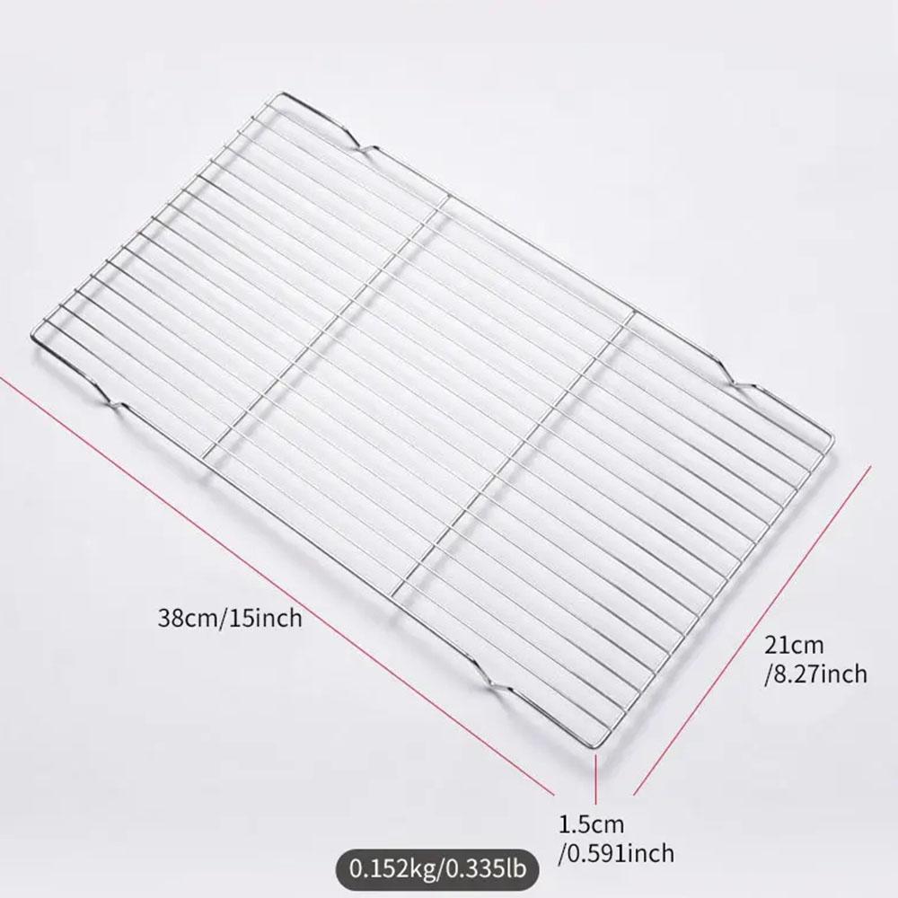 Outdoor Rectangular Grills Cooling Rack Picnic Stove Stand Stainless Steel Grill Cookie Baking Pan Barbecue Cooking Mesh Shelf
