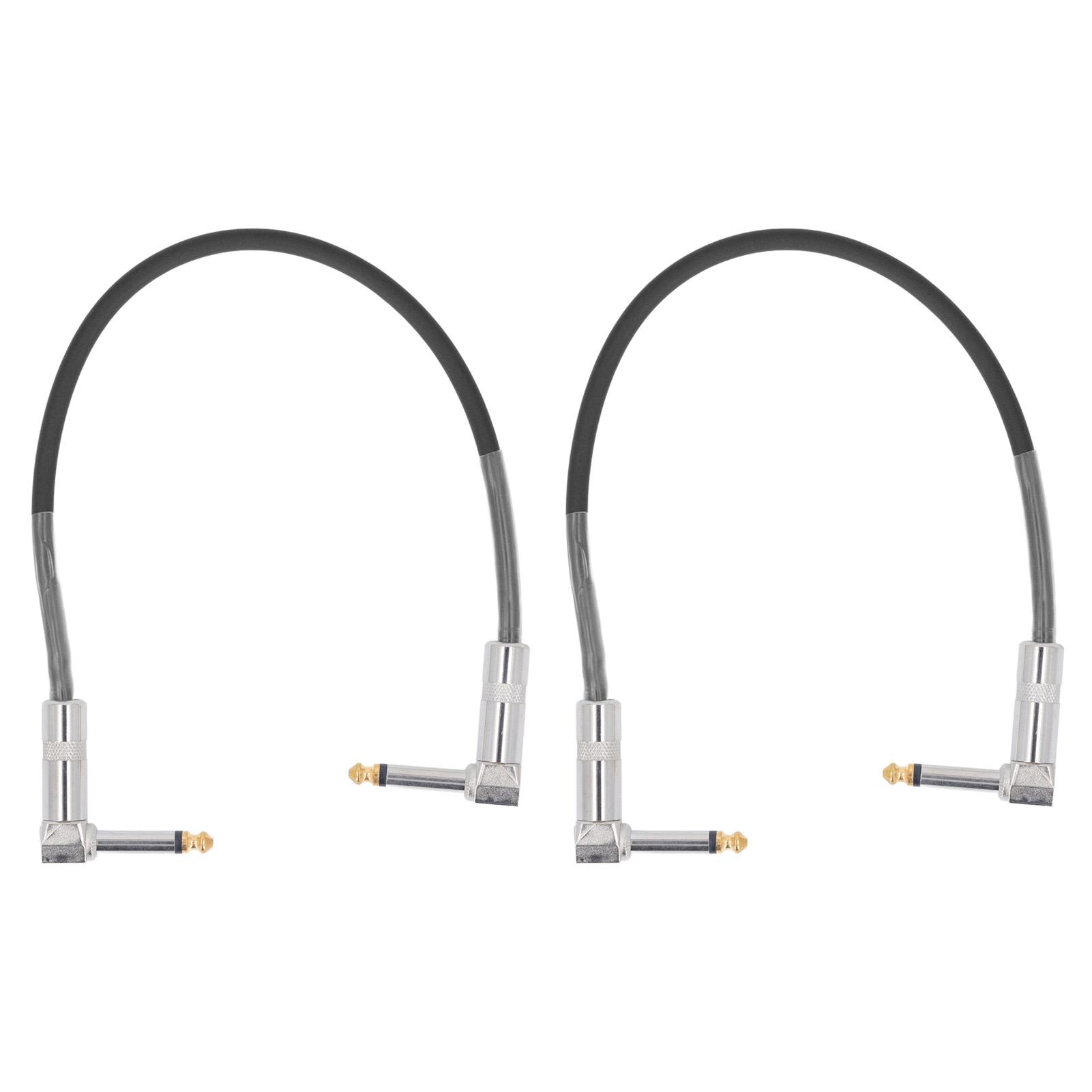 

2 шт., 12-дюймовая гитарная перемычка, штекер 1/4 дюйма, гитарный кабель для педали эффектов, музыкальный инструмент из чистой меди, Ca Matte Black