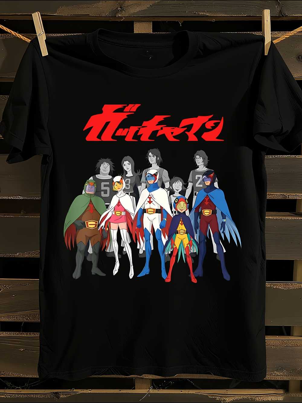 Battle of The Planets Gatchaman Retro Anime T-Shirt L
