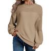 Damen Langarm Winterpullover Strickpullover Rundhals Pullover Strickpullover