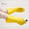 Extended Wristband Cleaning Gloves 2PCS Household Gloves, Reusable PVC Waterproof Thickened Work Non Stick for Scrubbing Multi Purpose Dishwashing And