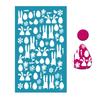 Easter Rabbit Silk Screen Stencils for Clay Reusable Silkscreen Print for DIY Printing On Clay Jewelry Earrings Decor