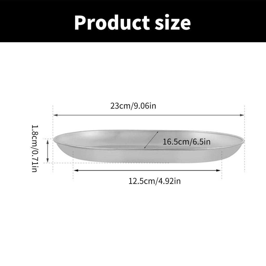 Flache Teller 4 Stück 304 Edelstahl Textur Wiederverwendbar für Küche und Essen Multifunktionale Verwendung beim Kochen und Servieren