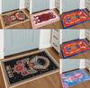 Butterfly Tiger Welcome Door Mat with Pattern Mat for Kitchen Bathroom Checkered Border Bedroom Rugs Home Decoration Carpet