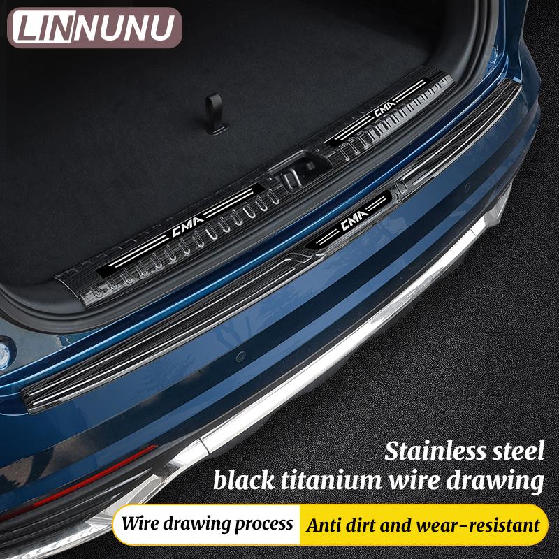 LINNUNU Car Trunk Sill Guard Protector Rear Bumper Stainless Steel Plate Cover For Geely MONJARO KX11Manjaro 21-2023 Accessories