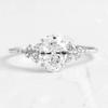 S925 Sterling Silver Pigeon Egg Oval Large Carat Ring Women's European and American Luxury Light Luxury, Jewelry