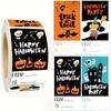 300PCS/Roll Halloween Gift Tags Self Adhesive Funny Festive Stickers for Party Decoration Gift Wrapping Packaging Holiday Labels